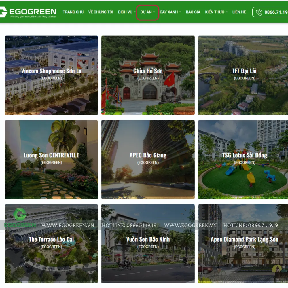 EGOGREEN công khai cập nhật các dự án lớn nhỏ đã thực hiện 